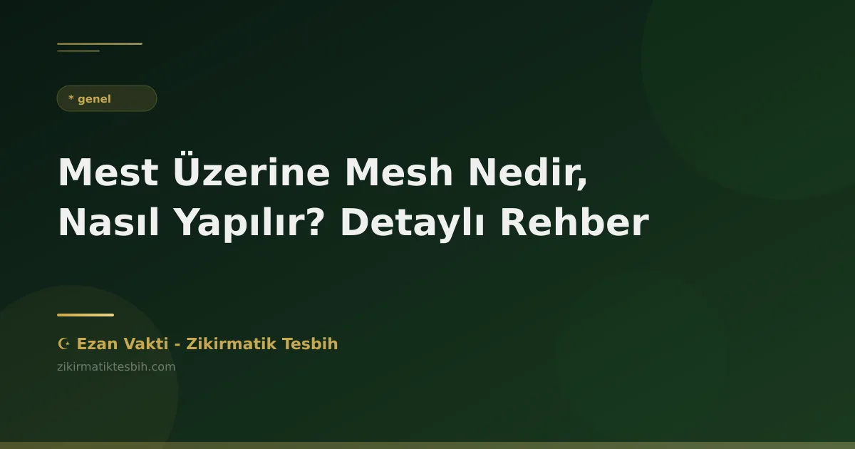 Mest Üzerine Mesh Nedir, Nasıl Yapılır? Detaylı Rehber