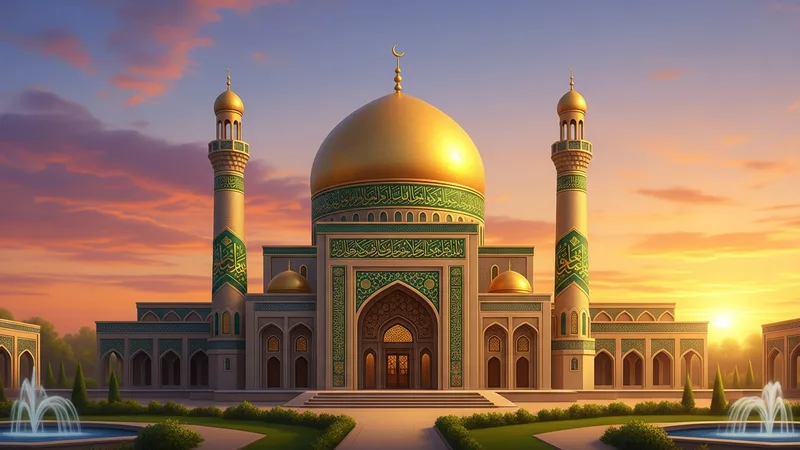 akşam namazı cami silüeti