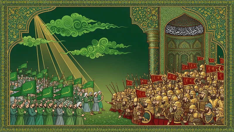 Bedir Savaşı'nda çarpışan Müslüman askerler