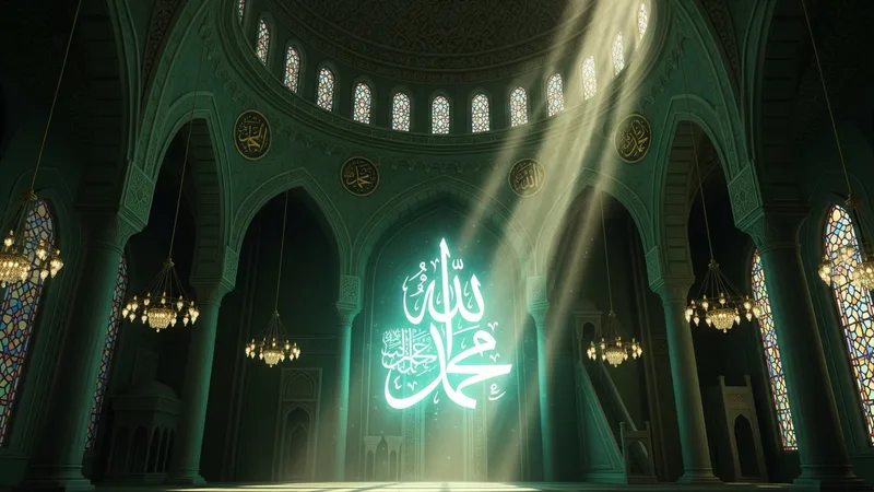 Ayetel Kürsi'nin hat sanatı ile yazılmış farklı bir yorumu, lacivert zemin üzerine altın renkli hat yazısı