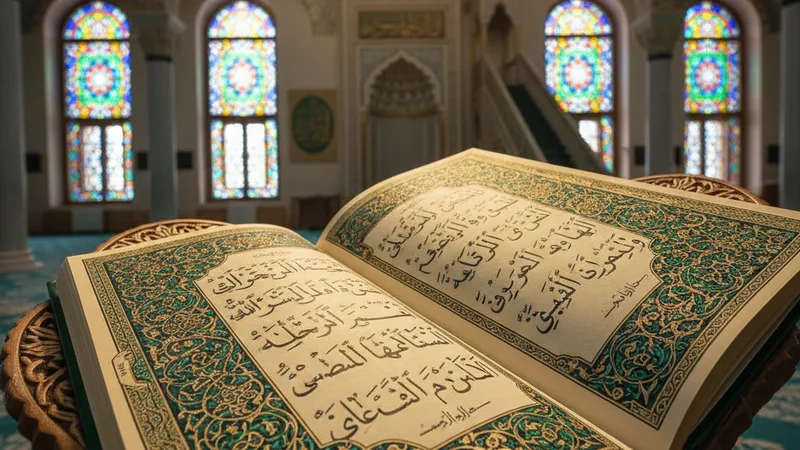 Bakara Suresi son iki ayetinin yazılı olduğu, İslami sanatla süslenmiş bir sayfa