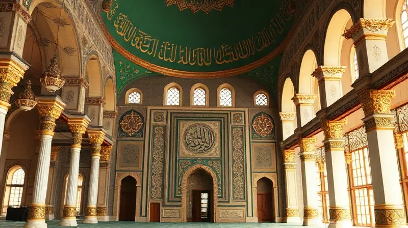Açık Kur'an-ı Kerim, tespih ve lamba ile berat gecesi ibadet ortamı