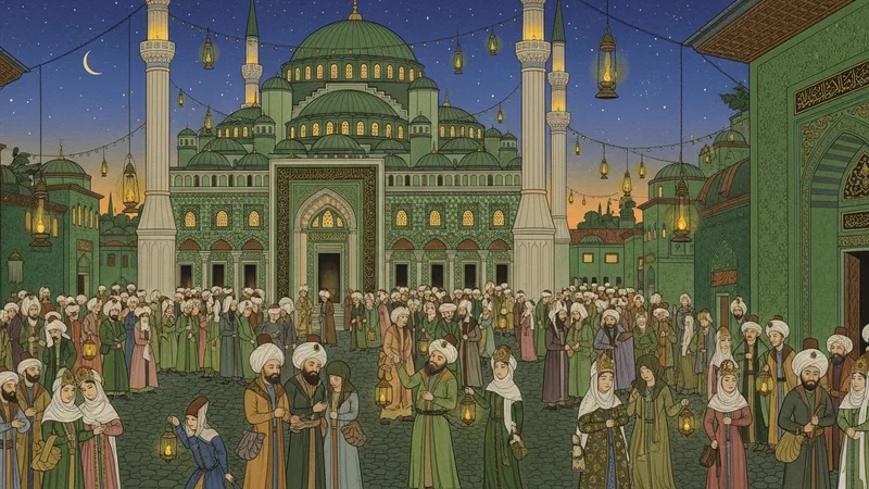 Osmanlı döneminde Berat Kandili kutlamaları, minyatür çizimi