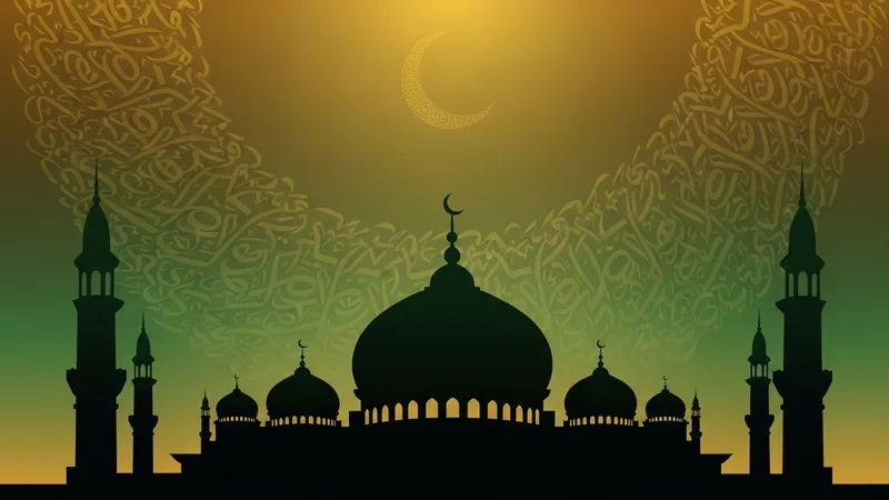 cami kubbesi ve minare silüeti