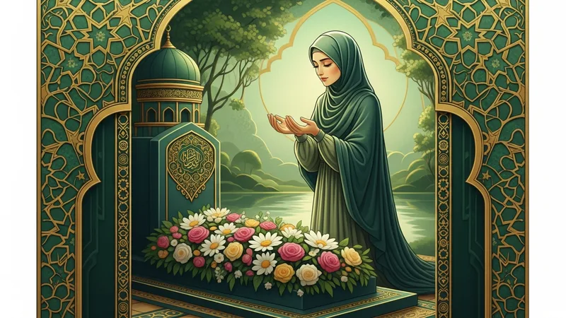 Kabir ziyaretinde dua eden bir kadın