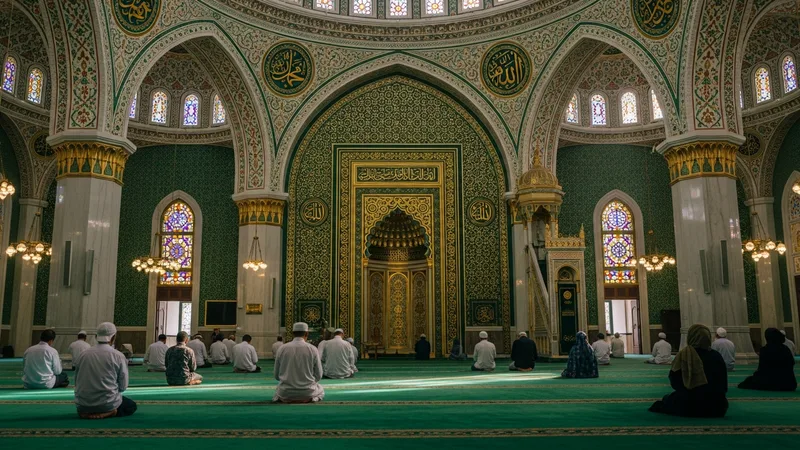 Cuma namazı cami görseli
