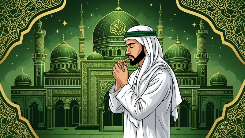 Cuma namazı için hazırlık yapan bir mümin