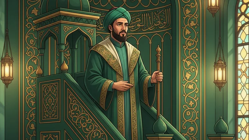 Cuma hutbesi veren bir imam