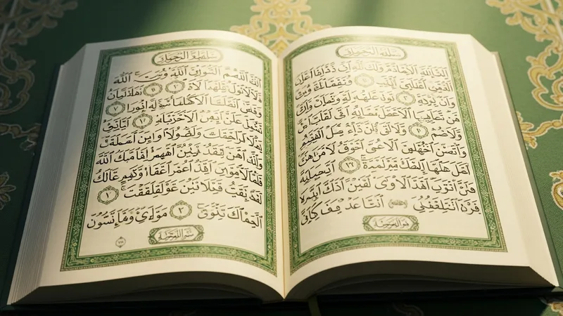 Duha Suresi mushaf üzerinde altın işlemeli detay
