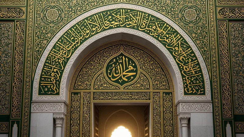 Evin kapısında asılı olan Besmele ve Ayetel Kürsi levhası, İslam hat sanatı