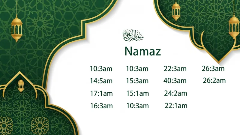 Namaz vakitlerini gösteren bir tablo, İslam geometrik desenleri