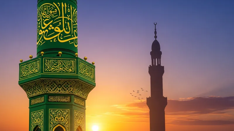 Cami minaresinden okunan ezan