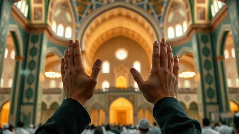 Ezan duası ve şefaat ile ilgili cami silueti