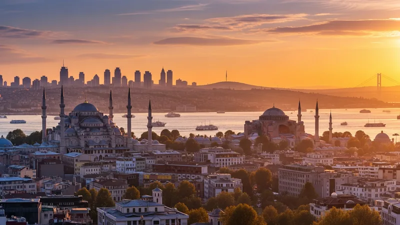 Ezanı dinleyen bir ailenin silüeti, huzurlu bir atmosferde