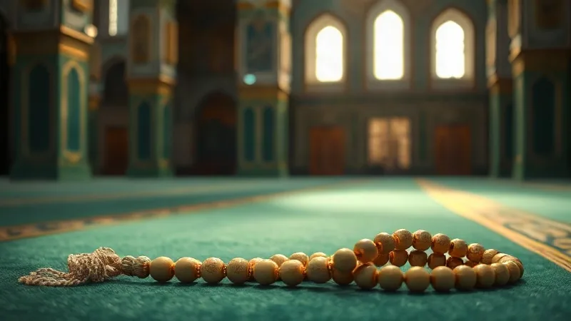 Fatıma Tesbihatı 33-33-34 zikri tesbih ve seccade ile huzurlu ortam