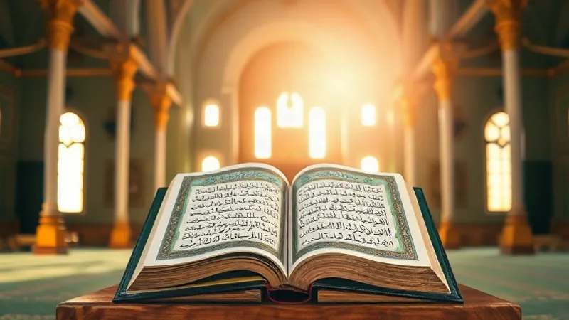 Fussilet suresi okunuşu ve anlamı için cami içi huzurlu Kur-an atmosferi