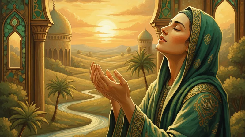 Allah'a tevekkül eden bir müslümanı temsil eden görsel