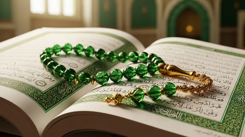 Hatim duası sırasında okunan tesbih taneleri, huzur veren detaylar