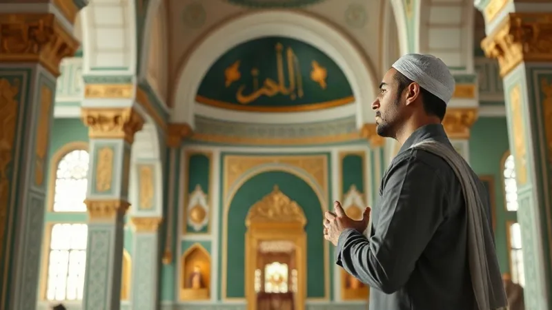 İnfitar Suresi fazileti için camide dua ve tefekkür