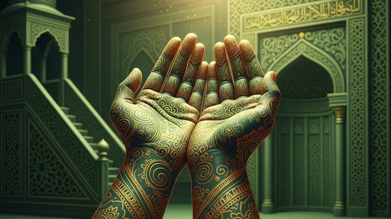 Elleri açık dua eden bir kişi