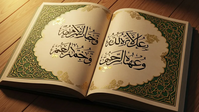 İstihare duası metninin yer aldığı bir kitap sayfası, altın yaldızlı detaylar ve geleneksel İslam deseni ile süslenmiş