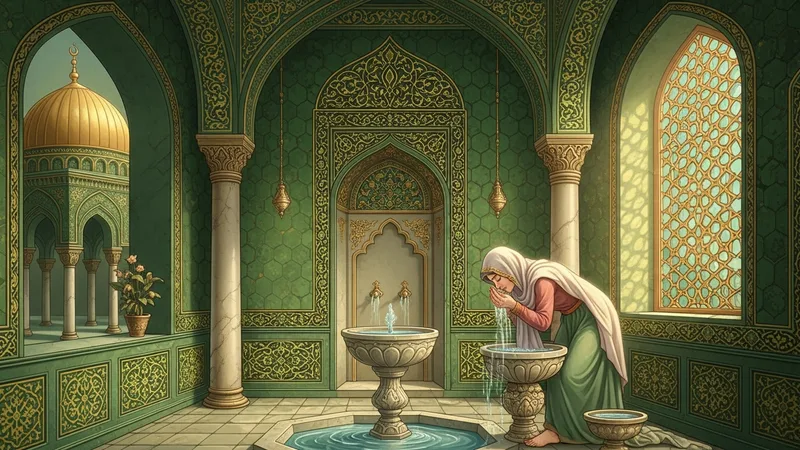 İstihare için abdest alan kişi