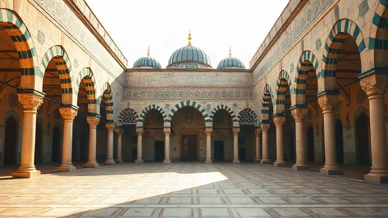 İzmir namaz vakitleri öğle ve ikindi vakitlerinde cami avlusu