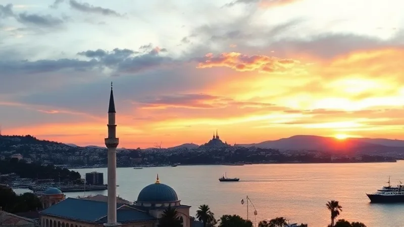 İzmir namaz vakitleri akşam ezanı ve gün batımı manzarası