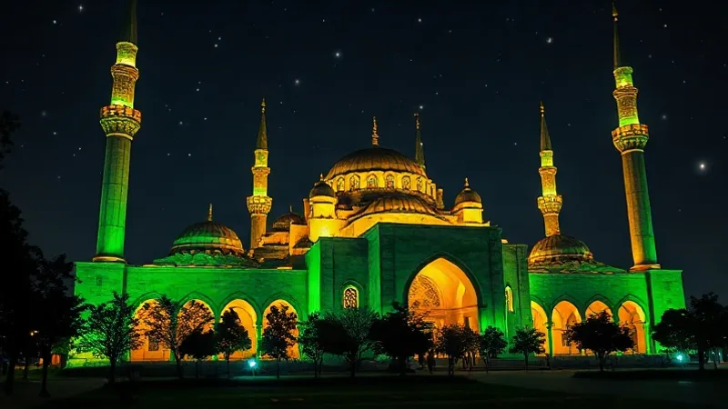 İzmir namaz vakitleri yatsı vakti cami aydınlatması