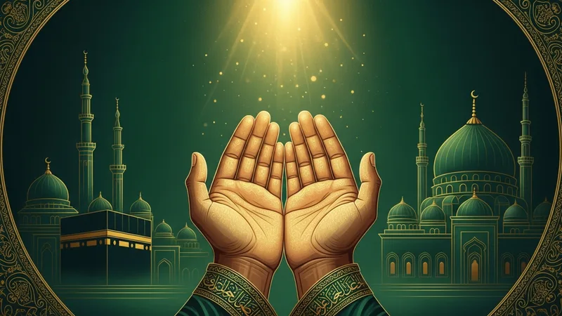 Kadir Gecesi'nde dua eden eller görseli
