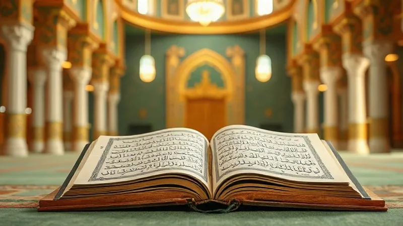 Kaf suresi okunuşu anlamı ve fazileti için cami ve Kur'an konsepti