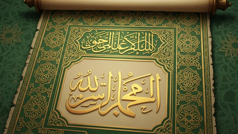 Kafirun suresi mushaf üzerinde altın işlemeli detay