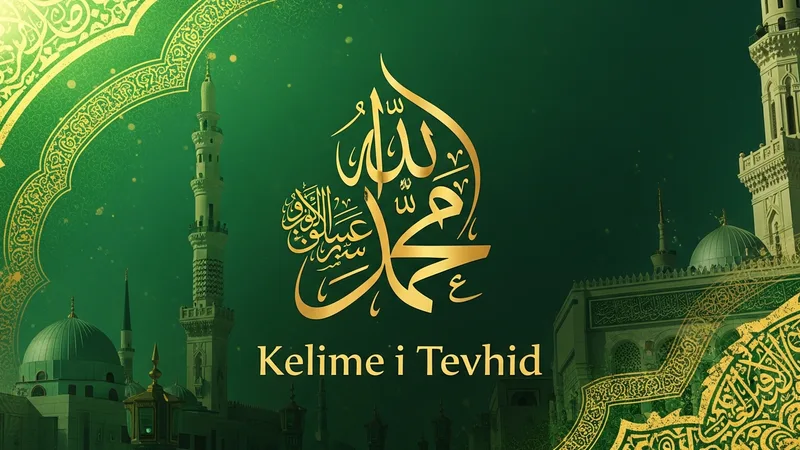 Kelime-i Tevhid yazılı tesbih, cami içinde