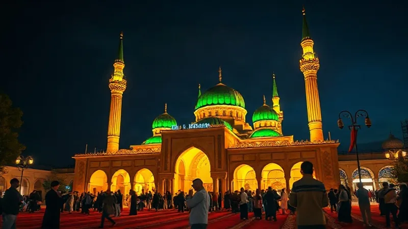 Salat-ı İbrahimiyye ve Ehl-i Beyt sevgisini anlatan cami içi görseli