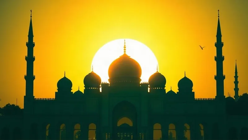 Kerahat vakti nedir güneşin doğuş anında cami silüeti