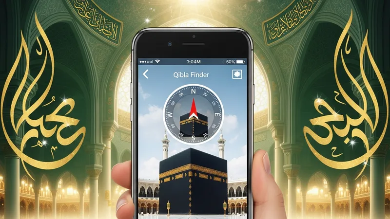 Kıble bulma uygulaması ekran görüntüsü