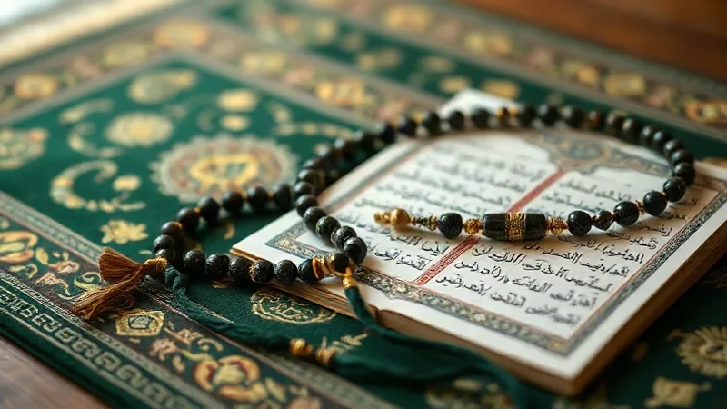 Konya namaz vakitleri rehberi için seccade tesbih ve takvim detayı