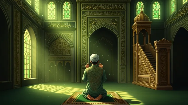 Kunut duaları okuyan bir mümin