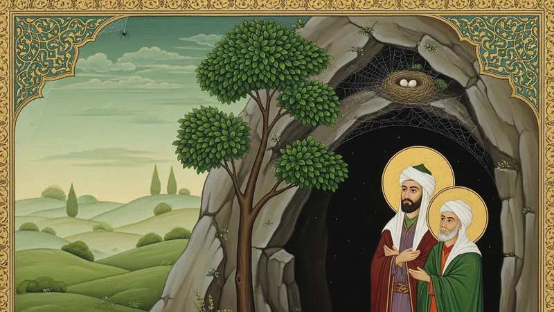 Sevr mağarası çizimi, islam minyatür sanatı, altın detaylar