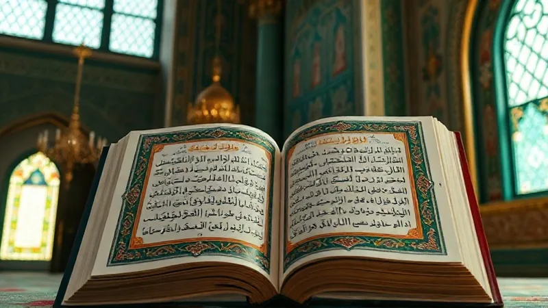 Meryem Suresi okunuşu ve anlamı için hazırlanmış İslami tezhip desenli Kur an sayfası