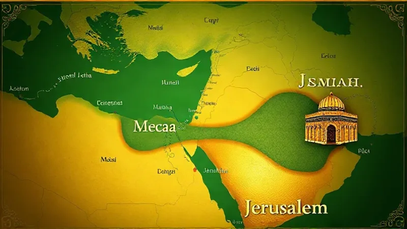 Mescid-i Haram ve Mescid-i Aksa konum karşılaştırması
