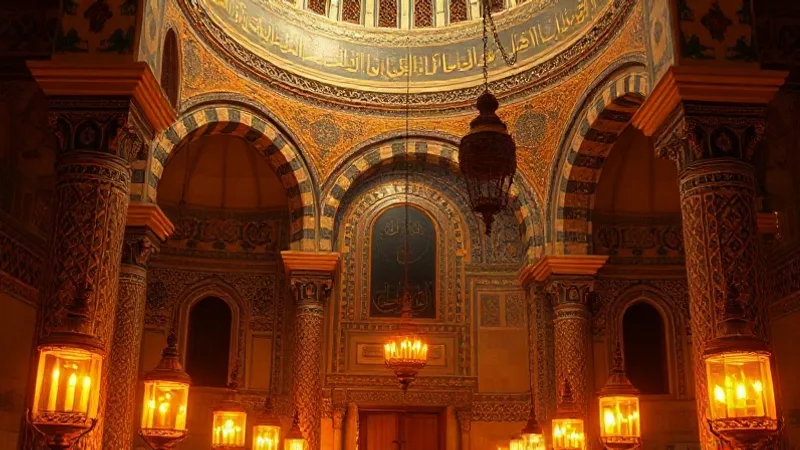 Osmanlı döneminde Mevlid Kandili kutlamaları ve kandillerle süslenmiş cami