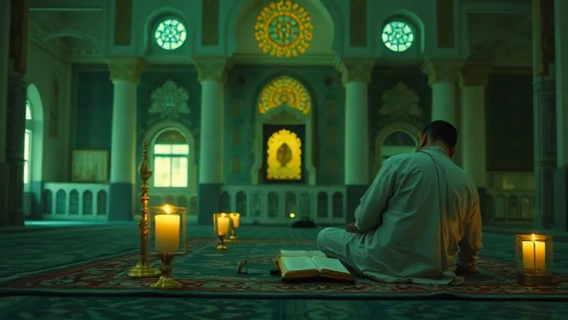 Mevlid Kandilinde yapılacak ibadetler, seccadede dua eden kişi