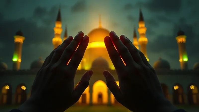 Mevlid Kandili duaları ve salavatlar, açık avuçlarda dua