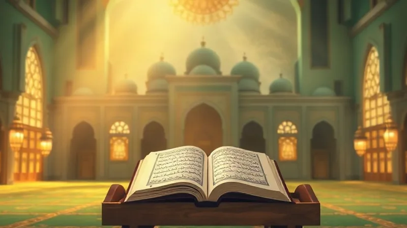 Mücadele Suresi okunuşu anlamı ve fazileti için sade cami iç mekânı