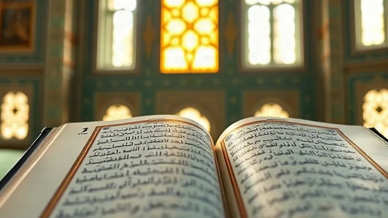 Mücadele Suresi Latin harfli okunuşunu gösteren açık Kur'an detayı