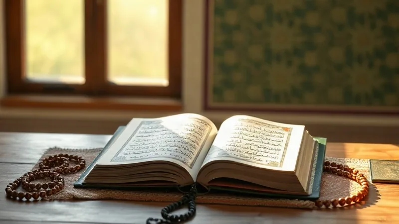Mürselat Suresi Latin harfli okunuşunu gösteren sakin çalışma ortamı
