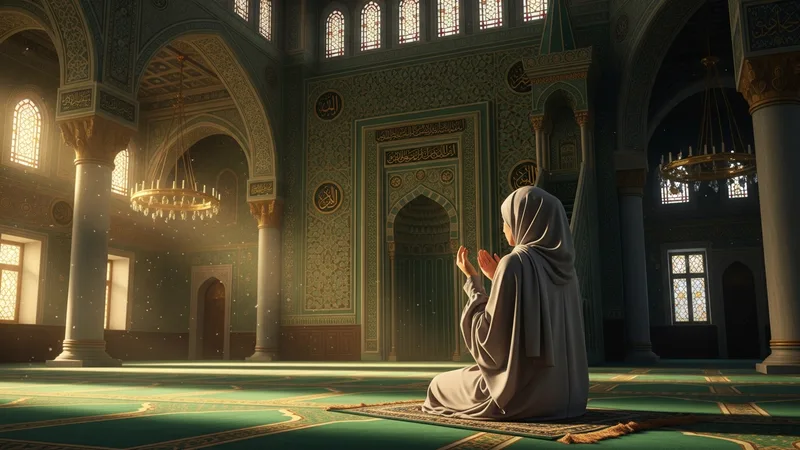 Namaz sonrası tesbihat çeken bir el