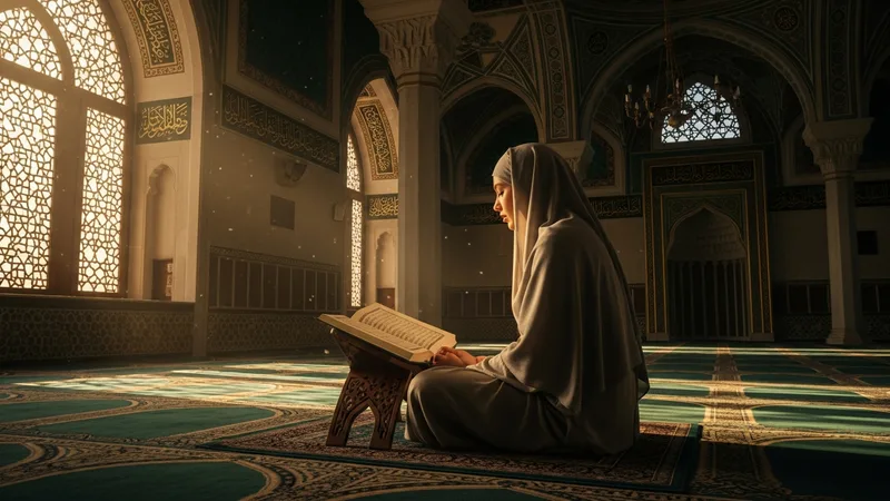 Camide Nas Suresi okuyan bir kişi, elleri açık dua ederken