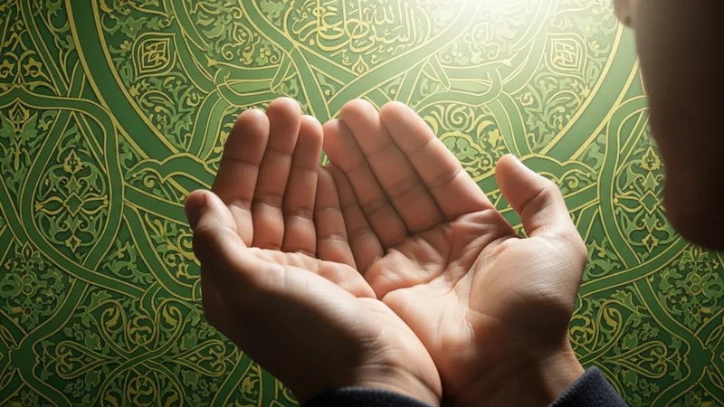 cami içinde dua eden eller, Nas Suresi temalı